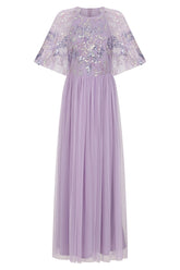 Ianthe Lilac Sequin Maxi Dress